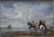 Eugene Fromentin Hunting heron, Algeria oil painting artist